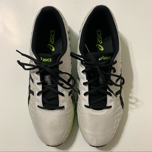 Asics Mens Gel Quantum 180 4 Shoes Size 12 White Safety-Yellow 1021A104-104 - Picture 2 of 11